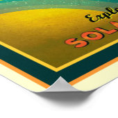 Retro 12 x 16 Solarsystem-Poster Poster (Ecke)