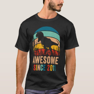 Retro 12th Bday Dinosaur T Rex Boys Phantastisch T-Shirt