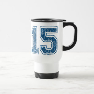 Retro 15 Blau Reisebecher