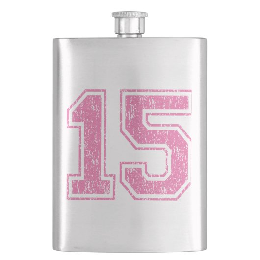Retro 15 Pink Flachmann (Vorderseite)