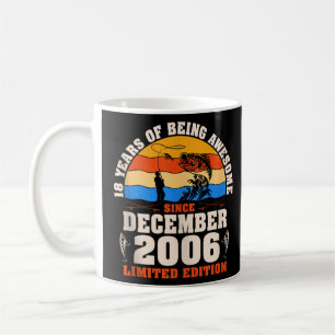 Retro 18. Geburtstag 18 Jahre alte Fischer Geboren Kaffeetasse