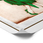 Retro 1920 Lady in grünem Kleid Poster (Ecke)