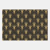 Retro 1920er Art Deco Gold Muster geometrisches Ge Geschenkpapier Set (Vorderseite)