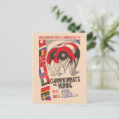 Retro 1930er Deko Design Cycling Postkarte (Stehend Vorderseite)