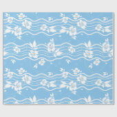 Retro 1930er Giana neptune blue Gift Wrap Geschenkpapier (Flach)
