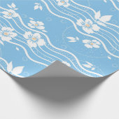 Retro 1930er Giana neptune blue Gift Wrap Geschenkpapier (Ecke)