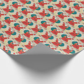 Retro 1930er Jahre Weihnachtsfeier Geschenkpapier (Ecke)