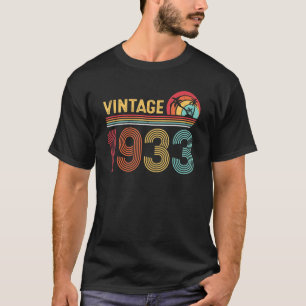 Retro 1933 90. Geburtstag Vintag Männer Frauen 90 T-Shirt