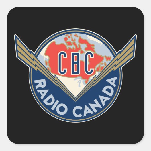 Retro 1940-1958 quadratischer aufkleber (Vorderseite)