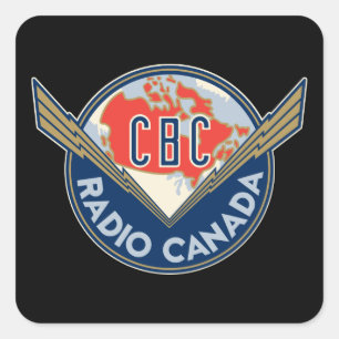 Retro 1940-1958 quadratischer aufkleber