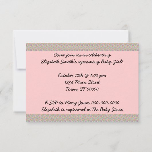 Retro 1940er Babydusche V2 Einladung (Rückseite)