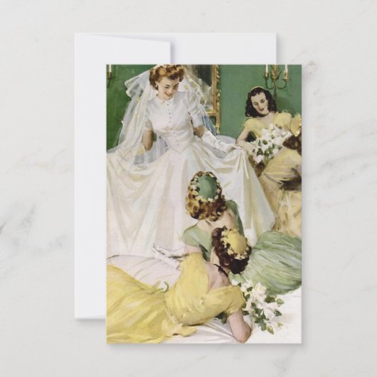 Retro 1940er Brautparty V2 Einladung (Vorderseite)