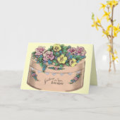 Retro 1940er Geburtstag Karte (Gelbe Blume)