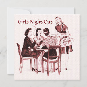 Retro 1940er Girls Night Out Einladung