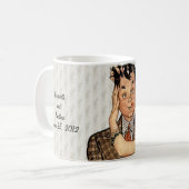 Retro 1940er Kissing Couple Kaffeetasse (Vorderseite Links)