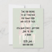 Retro 1940s Luncheon V1 Einladung (Rückseite)