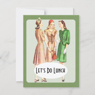 Retro 1940s Luncheon V1 Einladung