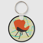 Retro 1950 Roter Schlüsselanhänger (Vorderseite)