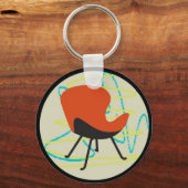 Retro 1950 Roter Schlüsselanhänger (Vorderseite)