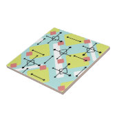 Retro 1950er Art Diamonds Mint Green Yellow Fliese (Seite)