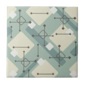Retro 1950er Art Diamonds Sage Green Fliese (Vorderseite)