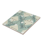 Retro 1950er Art Diamonds Sage Green Fliese (Seite)