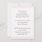 Retro 1950er Baby Girl Shower Einladung (Rückseite)