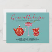 Retro 1950er Brautparty Tea Party Rockabilly Einladung (Vorderseite)