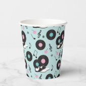 Retro 1950er Diner Birthday Paper Cups - Sock Hop  Pappbecher (Rückseite)