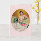 Retro 1950er Geburtstag Karte (Gelbe Blume)