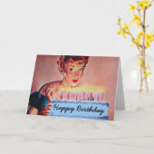 Retro 1950er Geburtstag Karte (Gelbe Blume)