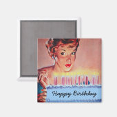 Retro 1950er Geburtstag Magnet (Vorderseite/Rückseite)