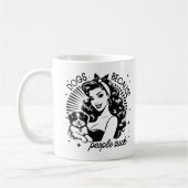 Retro 1950er Glam Girl Funny Sarcastic Zitat Kaffeetasse (Links)