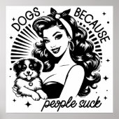 Retro 1950er Glam Girl Funny Sarcastic Zitat Poster (Vorne)