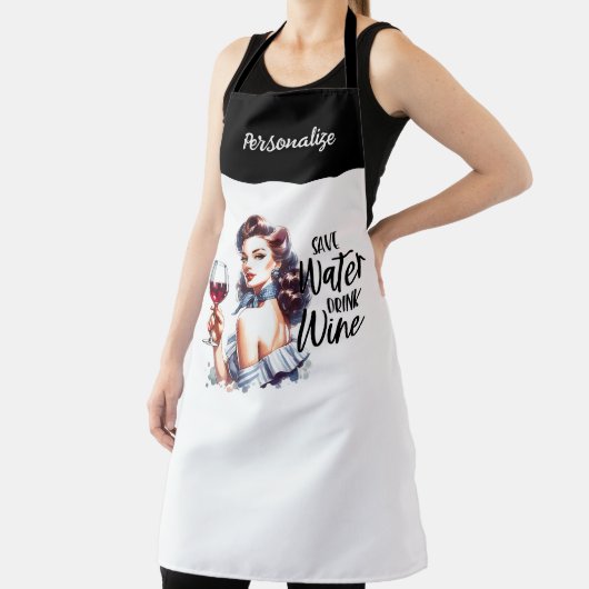 Retro 1950er Glam Girl Funny Sarcastic Zitat Schürze (InSitu)