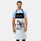 Retro 1950er Glam Girl Funny Sarcastic Zitat Schürze (Getragen)