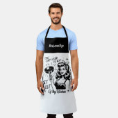 Retro 1950er Glam Girl Funny Sarcastic Zitat Schürze (Getragen)