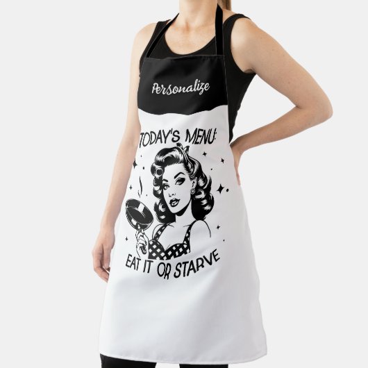 Retro 1950er Glam Girl Funny Sarcastic Zitat Schürze (InSitu)