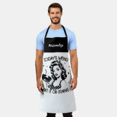 Retro 1950er Glam Girl Funny Sarcastic Zitat Schürze (Getragen)