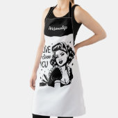 Retro 1950er Glam Girl Funny Sarcastic Zitat Schürze (InSitu)