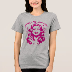 Retro 1950er Glam Girl Funny Sarcastic Zitat Tri-Blend Shirt