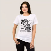 Retro 1950er Glam Girl Funny Sarcastic Zitat Tri-Blend Shirt (Vorderseite voll)