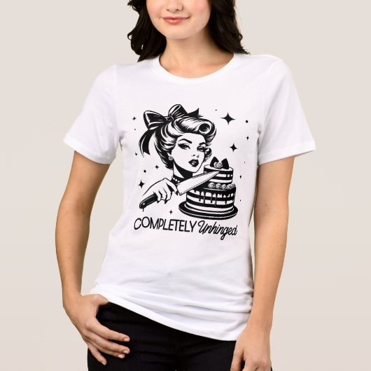 Retro 1950er Glam Girl Funny Sarcastic Zitat Tri-Blend Shirt (Vorderseite)