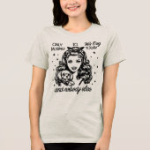Retro 1950er Glam Girl Funny Sarcastic Zitat Tri-Blend Shirt (Vorderseite)