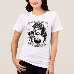 Retro 1950er Glam Girl Funny Sarcastic Zitat Tri-Blend Shirt