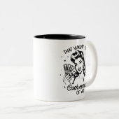Retro 1950er Glam Girl Funny Sarcastic Zitat Zweifarbige Tasse (VorderseiteRechts)