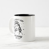 Retro 1950er Glam Girl Funny Sarcastic Zitat Zweifarbige Tasse (Vorderseite Links)