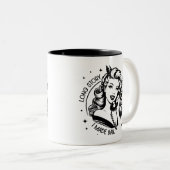 Retro 1950er Glam Girl Funny Sarcastic Zitat Zweifarbige Tasse (VorderseiteRechts)