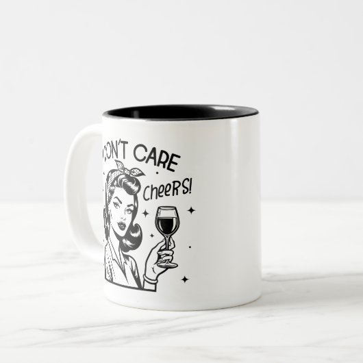 Retro 1950er Glam Girl Funny Sarcastic Zitat Zweifarbige Tasse (Vorderseite Links)