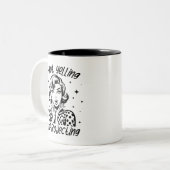Retro 1950er Glam Girl Funny Sarcastic Zitat Zweifarbige Tasse (Vorderseite Links)